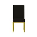 Ver imagem 5 de Kit 4 Cadeiras Estofadas Base de Ferro para Mesa de Jantar Cor:preto