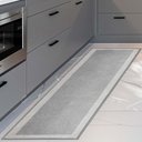 Ver imagem 3 de Passadeira Antiderrapante Decore Multti Jacquard Square Grey 50x180cm - Kacyumara Cinza