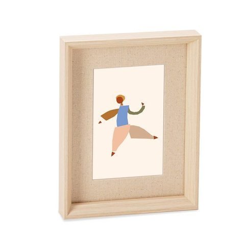 Porta-retratos Decorativo de Mdf com Linho Mart:bege