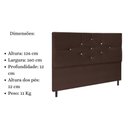 Ver imagem 2 de Cabeceira Cama Queen 160cm Virgínia Suede Marrom e Frame