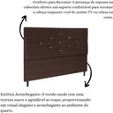 Ver imagem 7 de Cabeceira Cama Queen 160cm Virgínia Suede Marrom e Frame