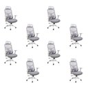 Ver imagem 2 de Kit com 8 Cadeiras Office Presidente Ajustavel e Ergonomica com Nr 17 Everest