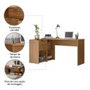 Ver imagem 7 de Escrivaninha Canto e Reto Office Notável Freijo Trend