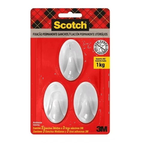 Gancho Médio Scotch com 3un 3m