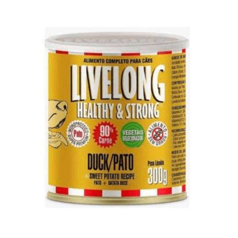 Livelong Monoproteica sabor pato - Alimento úmido Super Premium 100% natural para cães 300g Monoprot
