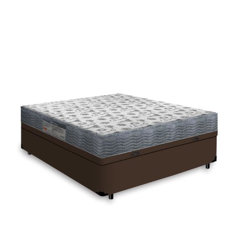 Cama Box Baú com Colchão de Espuma D33 Ortobom ISO 100 Casal 138cm
