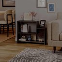 Ver imagem 1 de Rack Nicho Aparador Girona Preto para TV Sala Quarto Escritorio
