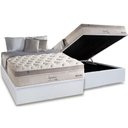 Ver imagem 1 de Cama Box Baú Casal: Colchão Molas Anjos MasterPocket Ensacadas Impressione Visco Látex + Base CRC Co