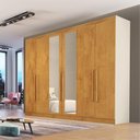 Ver imagem 1 de Guarda Roupa Oslo 6 Portas 6 Gavetas com Espelho Mdf - Mademarcs
