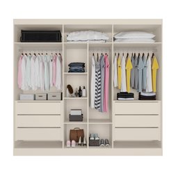 Guarda Roupa Oslo 6 Portas 6 Gavetas com Espelho Mdf - Mademarcs - 3