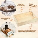 Ver imagem 2 de Bandeja de Café da Manhã Madeira Pinus Rústica 06x32x45 cm - Repac Madeiras - Bandeja Cantinho do Ca