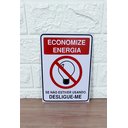 Ver imagem 4 de Kit 10 Placa Sinalização 15x20 Economize Energia Desligue-me