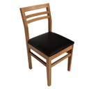 Ver imagem 2 de Kit 6 Cadeiras para Sala de Jantar em Madeira Maciça Diamante Preto/Imbuia