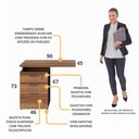 Ver imagem 3 de Gaveteiro de Escritório com Tampo Auxiliar 90cm com Chave 3 Gavetas Multimóveis CR25301