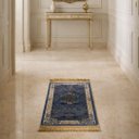 Ver imagem 2 de Tapete Persa Royal Azul 50x100cm Fio Acetinado - Ideal para Quarto e Sala