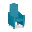 Ver imagem 4 de Mini Cadeira Poltrona Infantil Troninho Decorativa Suede Azul Tiffany