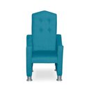 Ver imagem 1 de Mini Cadeira Poltrona Infantil Troninho Decorativa Suede Azul Tiffany