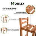 Ver imagem 3 de Banqueta Alta em Madeira Maciça Reforçada Natural