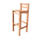 Ver imagem 2 de Banqueta Alta em Madeira Maciça Reforçada Natural