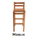 Ver imagem 5 de Banqueta Alta em Madeira Maciça Reforçada Natural