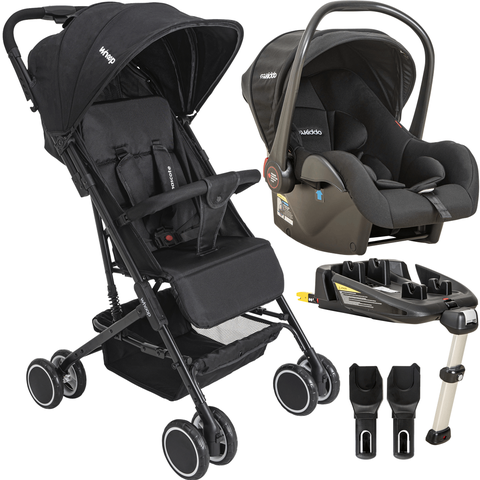 Carrinho de Bebe Bebe Conforto Base Isofix Kiddo Mascote Preto