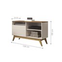 Ver imagem 2 de Rack para TV Rack American 1 Porta Off White Freijo 108cm MDP Germai Móveis
