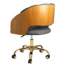 Ver imagem 3 de Cadeira Giratória com Rodinhas Dourada Nicole Home Office