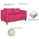 Ver imagem 6 de Kit Sofá 2 e 3 Lugares e 2 Poltronas Europa 180 cm Estilo Conforto e Elegância Suede - Doce Sonho Mó