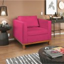 Ver imagem 3 de Kit Sofá 2 e 3 Lugares e 2 Poltronas Europa 180 cm Estilo Conforto e Elegância Suede - Doce Sonho Mó