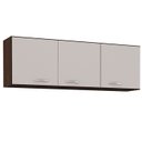 Ver imagem 1 de Armario Aereo 3 Portas 120 Cm 843 Chocolate Off White Poqq