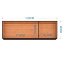 Ver imagem 4 de Armario Aereo 3 Portas 120 Cm 843 Chocolate Off White Poqq