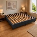 Ver imagem 1 de Base para Cama Box King Size Nova Cama Desmontável Cinza Escuro 190cm 202cm