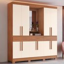 Ver imagem 1 de Guarda Roupa Casal Capelinha com Espelho 200 Cm B374 Nature Off White