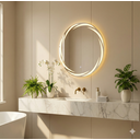 Ver imagem 6 de Espelho Led 3 Tons Cores Redondo 80cm Espiral Lavado Banheiro Tecla Touch Dimmer 80