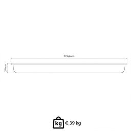 Assadeira para Pizza Tramontina Brasil em Alumínio e Starflon Max Grafite 35cm 2,5l 20058035 - 2
