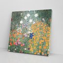 Ver imagem 2 de Quadro Jardim Florido Gustav Klimt Flores Canvas 60x60cm