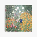 Ver imagem 1 de Quadro Jardim Florido Gustav Klimt Flores Canvas 60x60cm