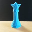 Ver imagem 1 de Rainha - Peça Decorativa De Xadrez , Estatueta 13.5 Cm De Altura - Toque 3D:Azul Claro