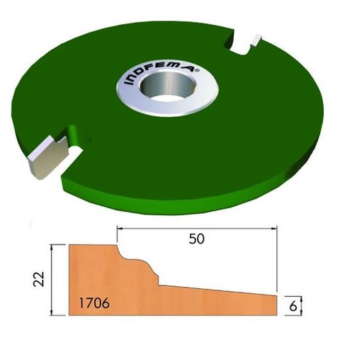 Fresa Almofada Ø 170 mm x 22 mm x Furo 30 mm - 02Z Widea 170601 Indfema