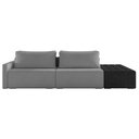 Ver imagem 6 de Sofá Ilha Modular Living com Puff 252cm Georgia K04 Bouclê Grafite/preto - Mpozenato