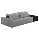 Ver imagem 1 de Sofá Ilha Modular Living com Puff 252cm Georgia K04 Bouclê Grafite/preto - Mpozenato