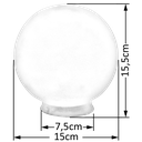 Ver imagem 2 de Globo de Vidro Fosco Esférico com Colar 08 X 15