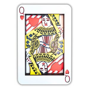 Quadro Carta de Baralho, Carta Dama, Queen, Mdf 60cm