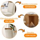 Ver imagem 4 de Mesa Evora 120 Mdf com 4 Cadeiras Athenas Veludo Creme-naturalle-naturalle