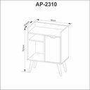 Ver imagem 4 de Balcão Aparador Barzinho multifuncional 60cm AP2310 Tecno Mobili Videira Amêndoa