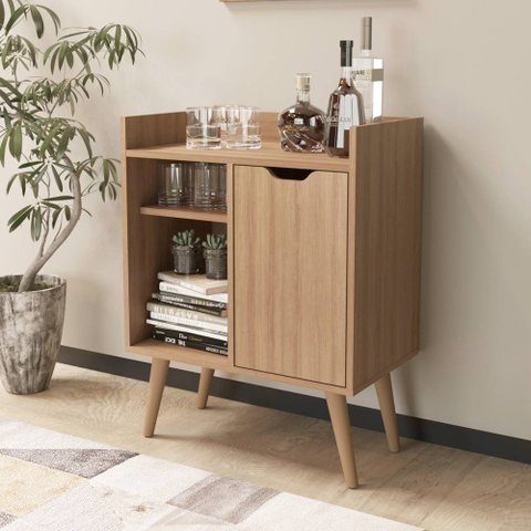 Balcão Aparador Barzinho multifuncional 60cm AP2310 Tecno Mobili Videira Amêndoa