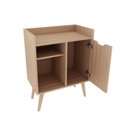 Ver imagem 4 de Balcão Aparador Barzinho Multifuncional 60cm com Nichos Organizadores Tecnomóbili Amêndoa