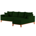 Ver imagem 4 de Sofá 4 Lugares Beny com Chaise Direito Suede Verde