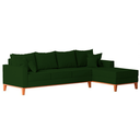 Ver imagem 5 de Sofá 4 Lugares Beny com Chaise Direito Suede Verde