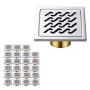 Ver imagem 1 de Ralo Inox Kit 23 Uni 10x10 Banheiro Quintal Seguro Anti Inseto Odor Casa Varanda Cozinha Lavabo Higi